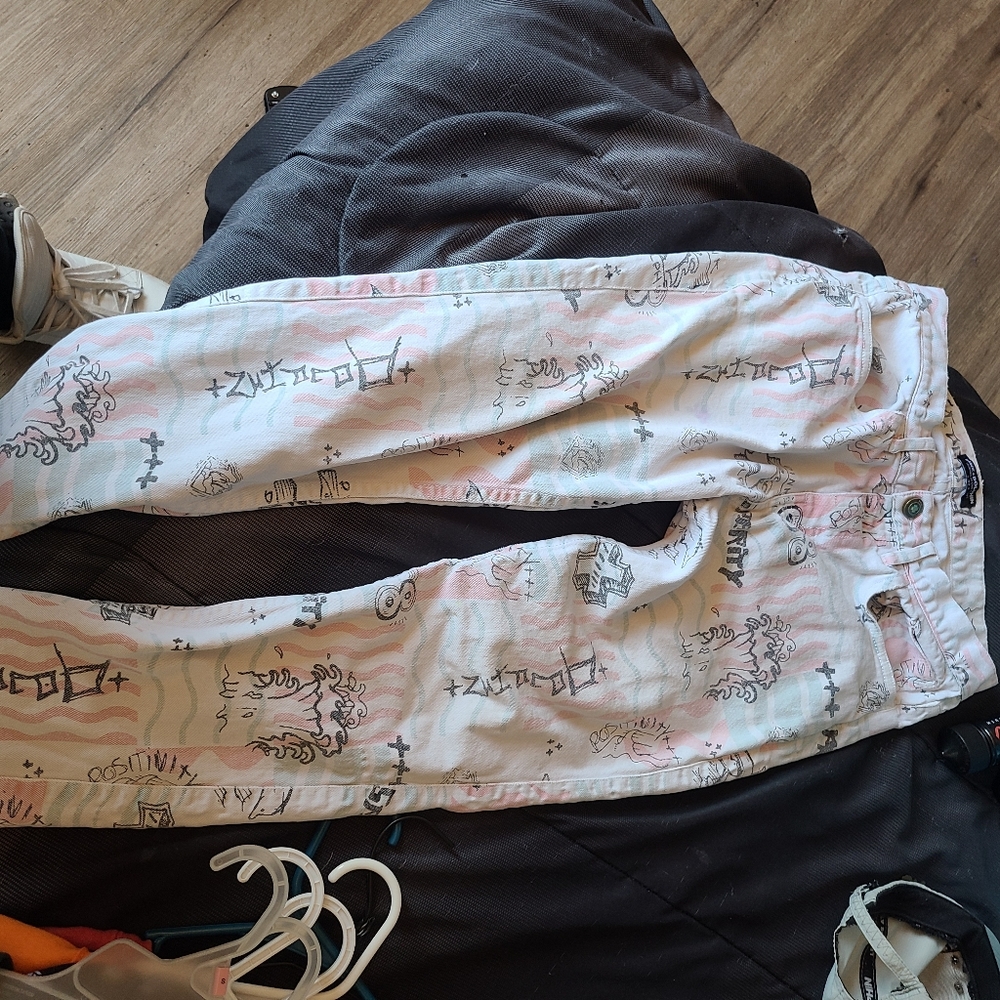 Pink+Dolphin demin pants.